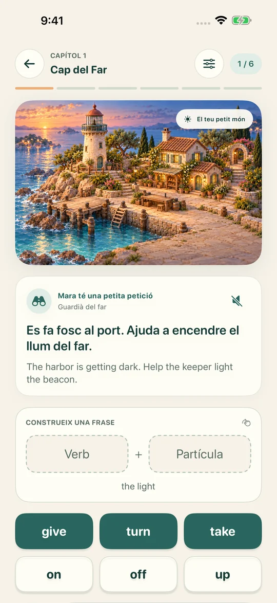 Uneix paraules. Dona vida a l’escena.