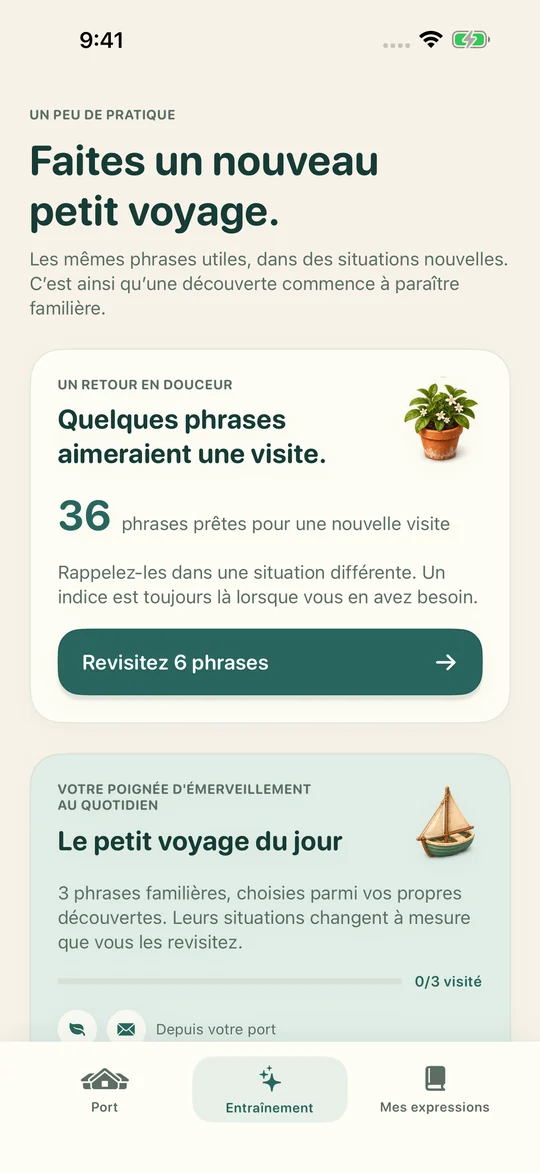 Même expression. Nouvelle situation.
