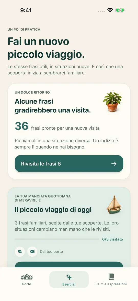 Stessa espressione. Nuova situazione.