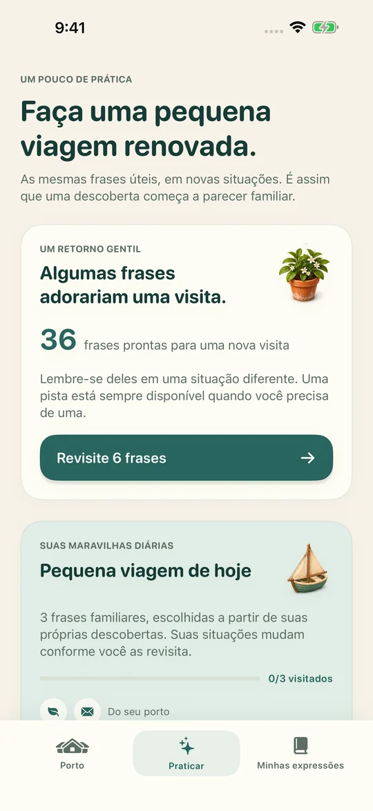 A mesma expressão. Uma nova situação.