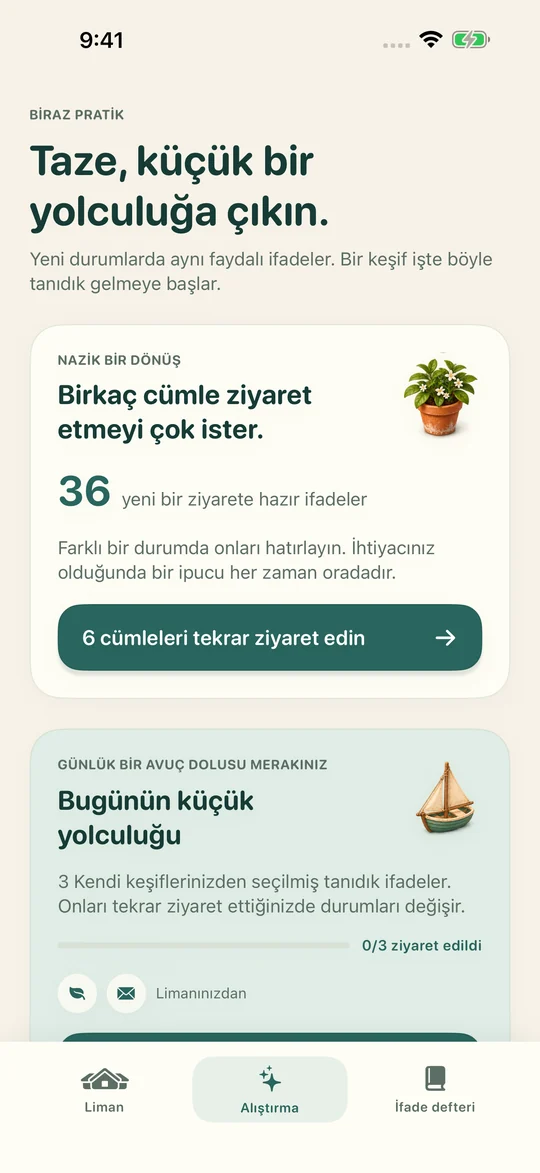 Aynı ifade. Yeni bir durum.